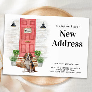 My Dog and I New Address Beagle Dog Moving  Announcement