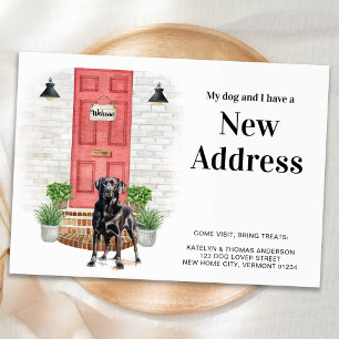 My Dog and I New Address Black Labrador Moving  Announcement