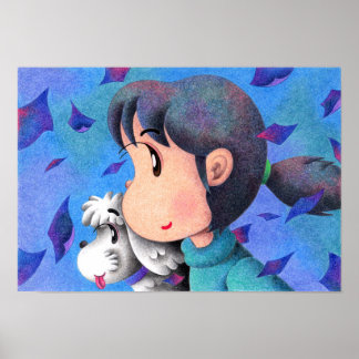 My dog ​​and the girl. poster