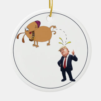 My Dog And The Pres Ceramic Tree Decoration