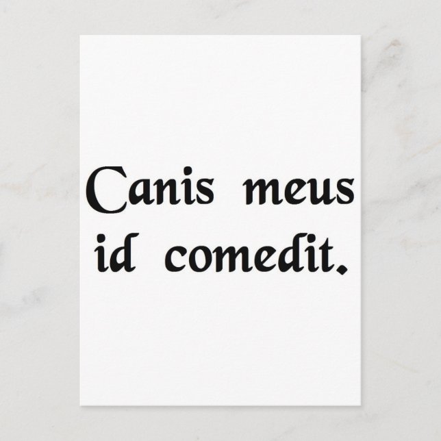 My dog ate it. postcard (Front)