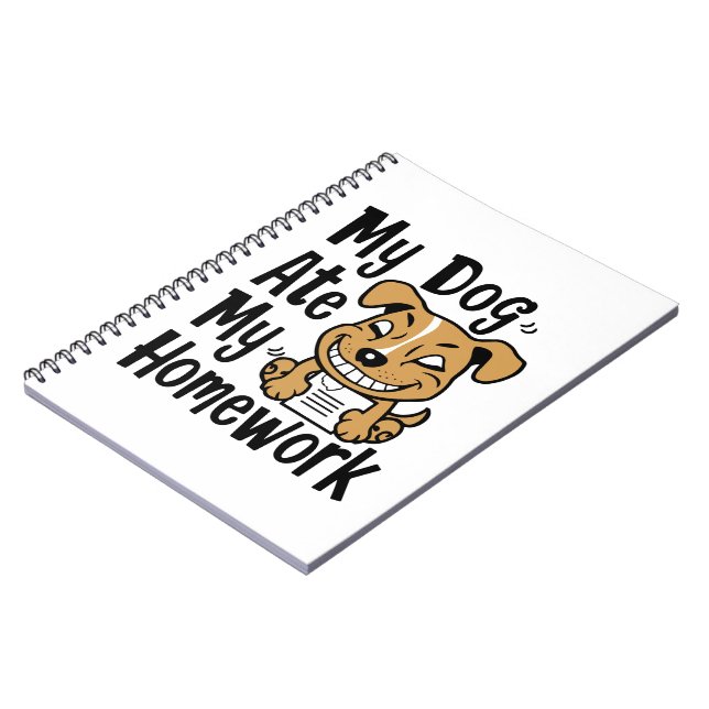 My dog ate my homework notebook (Left Side)