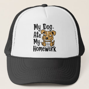 My dog ate my homework trucker hat
