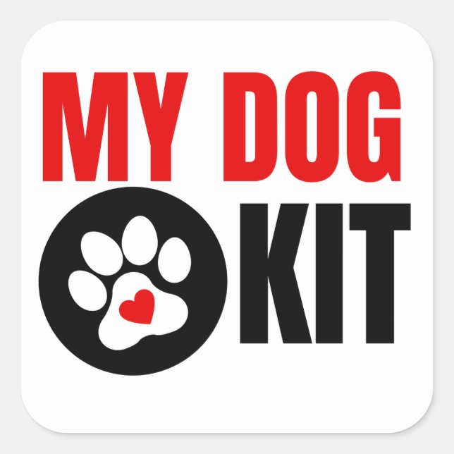  My dog First Aid medical kit Square Sticker (Front)