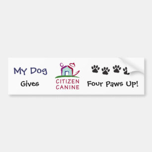 [My Dog] Gives CC 4 Paws Up! Bumper Sticker