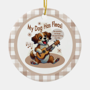 My Dog Has Fleas Ukulele Tuning Song Ceramic Tree Decoration