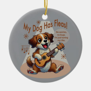 My Dog Has Fleas Ukulele Tuning Song Ceramic Tree Decoration