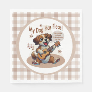 My Dog Has Fleas Ukulele Tuning Song Napkin