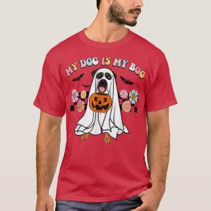 My Dog Is Boo Funny Rottweiler Ghost Lover Hallowe T-Shirt