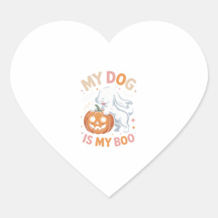 My Dog is My Boo Funny Halloween Heart Sticker