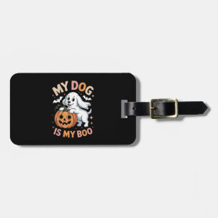 My Dog is My Boo Funny Halloween Luggage Tag