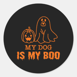My Dog Is My Boo Halloween For Dogs Lover Classic Round Sticker