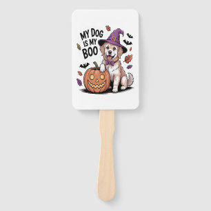 My Dog is My Boo Halloween Hand Fan