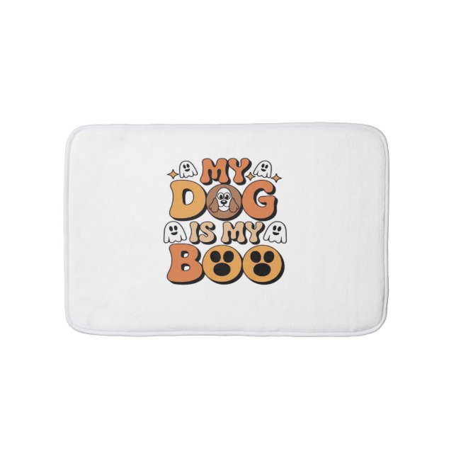 My Dog Is My Boo Shirt – Funny Dog Lover Gift 2025 Bath Mat (Front)