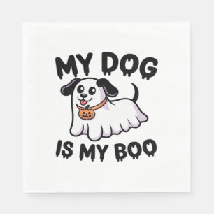 My Dog Is My Boo Shirt – Funny Dog Lover Gift 2025 Napkin