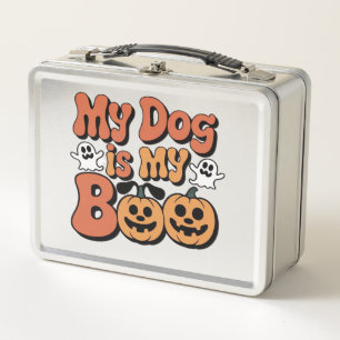 My Dog Is My Boo, Teacher, Funny Dog Lover Educato Metal Lunch Box
