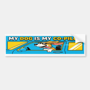 My Dog Is My Co-Pilot Funny Bumper Sticker