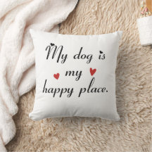 My Dog Is My Happy Place Minimalist Red Heart 