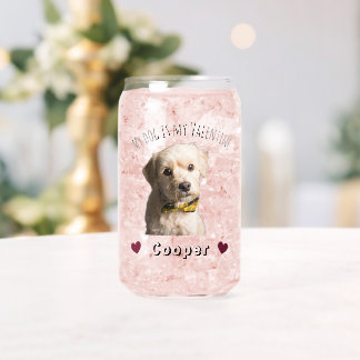 My Dog Is My Valentine – Personalized Pet Can Glass