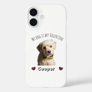 My Dog Is My Valentine – Personalized Pet iPhone 16 Case