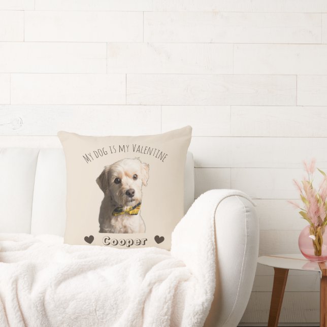 My Dog Is My Valentine – Personalized Pet  Cushion (Couch)