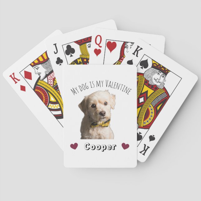 My Dog Is My Valentine – Personalized Pet Playing Cards (Back)