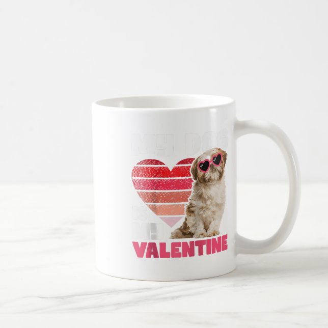 My Dog Is My Valentine - Tattoo Shih Tzu Animal Do Coffee Mug (Right)