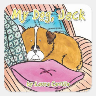 My Dog Jack Sticker by Laura Ceville