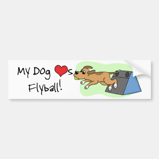 My Dog Loves Flyball Bumper Sticker (Front)