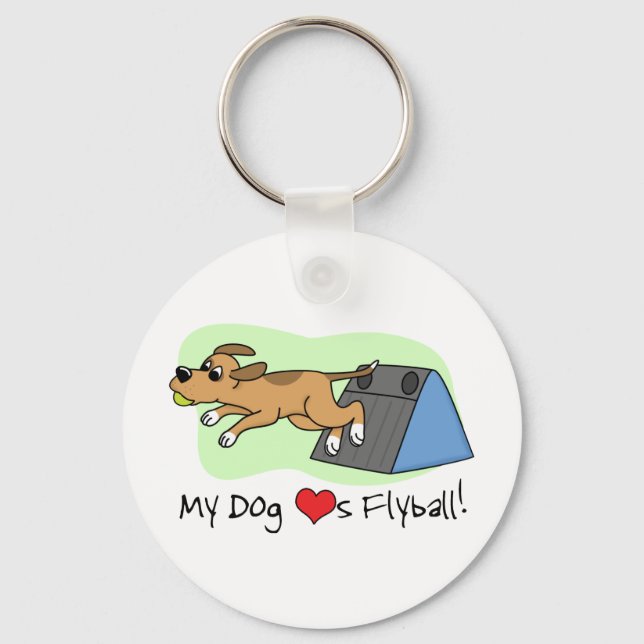 My Dog Loves Flyball Keychain (Front)