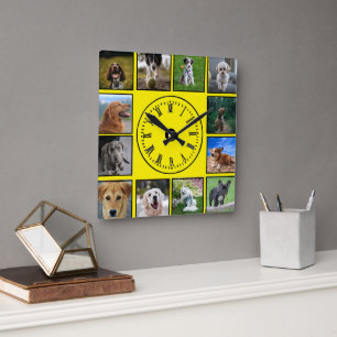My dog photos on wall clock