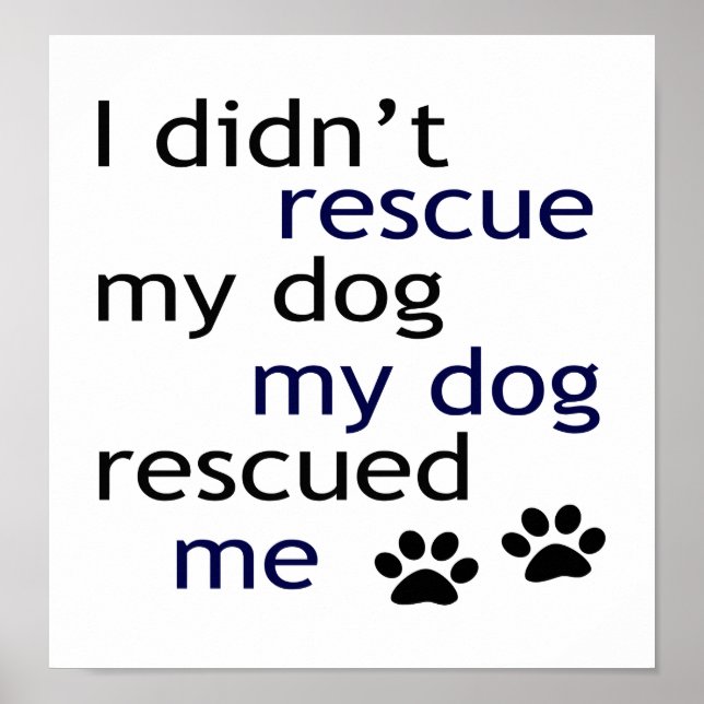 My Dog Rescued Me Poster (Front)
