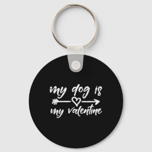 My Dog Valentine Funny Pet Owner Fur Mom Dad Men W Key Ring