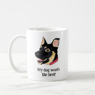 My Dog Woofs The Best Funny German Shepherd Pup Coffee Mug