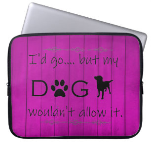 My Dog Wouldn't Allow It Laptop Sleeve - Purple
