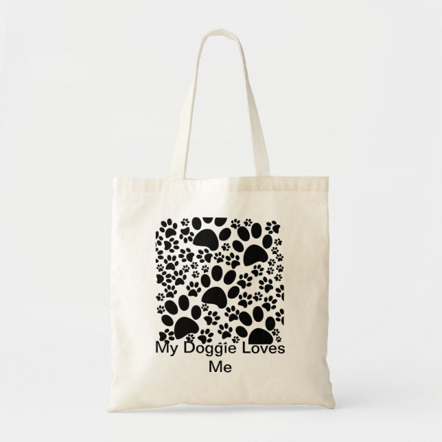 My Doggie Loves Me Tote Bag (Front)