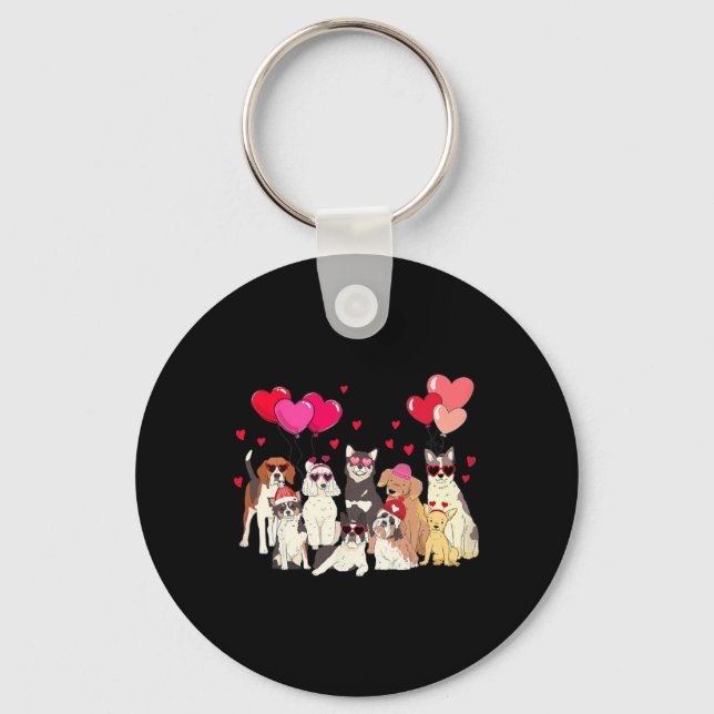 My Dogs Valentine  Key Ring (Front)