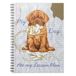 My Dogue de Bordeaux Ate My Lesson Plan Spiral Notebook