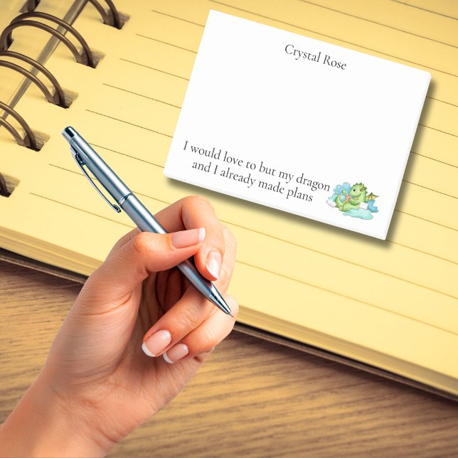 My dragon and I have made plans  Post-it Notes (Funny dragon design for book lovers)