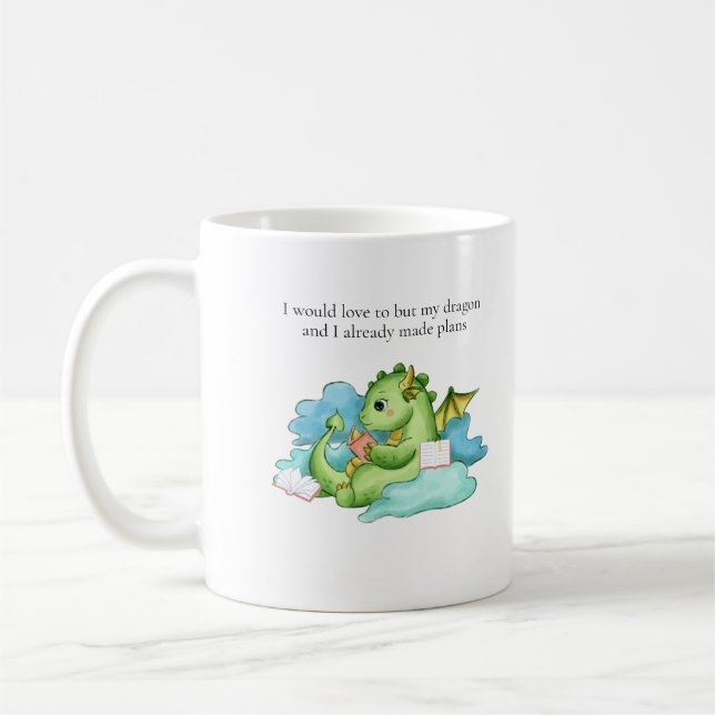 My dragon and I have plans  Coffee Mug (Left)