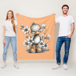 My ducky snuggle  fleece blanket