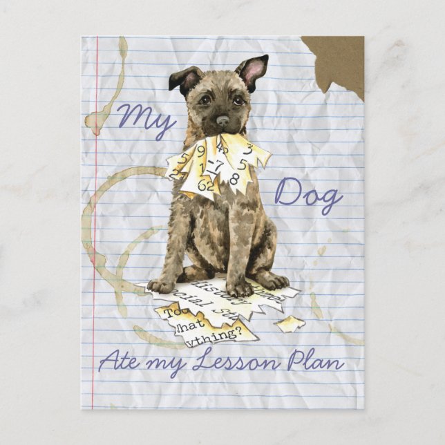 My Dutch Shepherd Ate my Lesson Plan Postcard (Front)