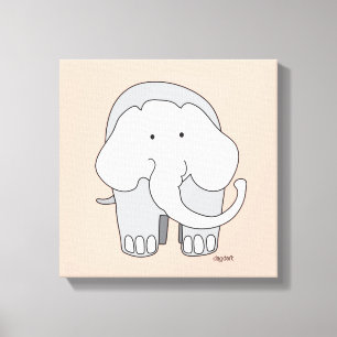 My Elephant  Custom 12x12 Canvas Art