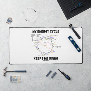My Energy Cycle Keeps Me Going Krebs Cycle Humor Desk Mat