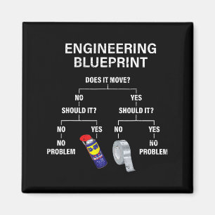 My Engineering Blueprint - Funny Engineer  Magnet