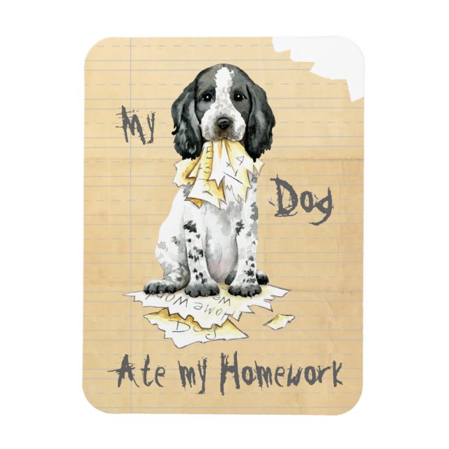 My English Cocker Ate My Homework Magnet (Vertical)
