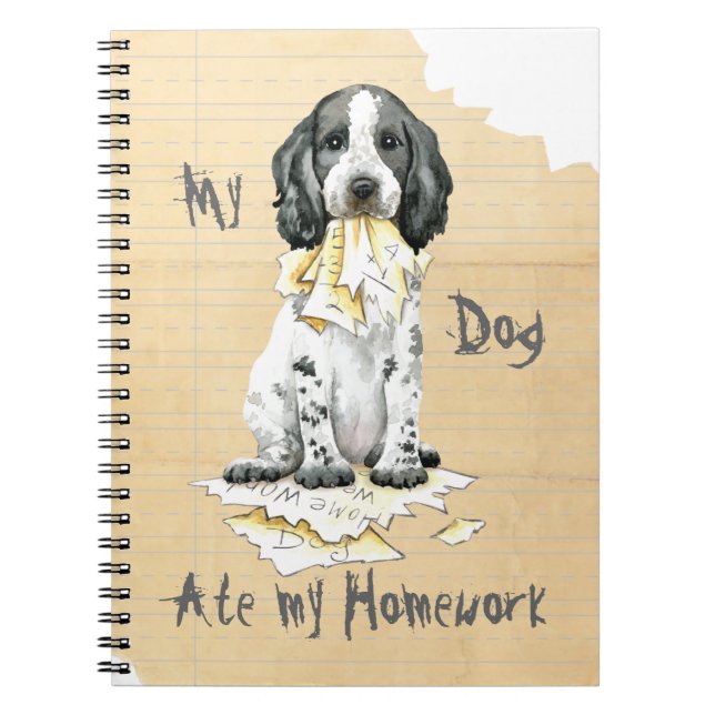 My English Cocker Ate My Homework Notebook (Front)