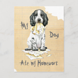 My English Cocker Spaniel Ate My Homework Postcard