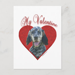 My English Setter Valentine Holiday Postcard