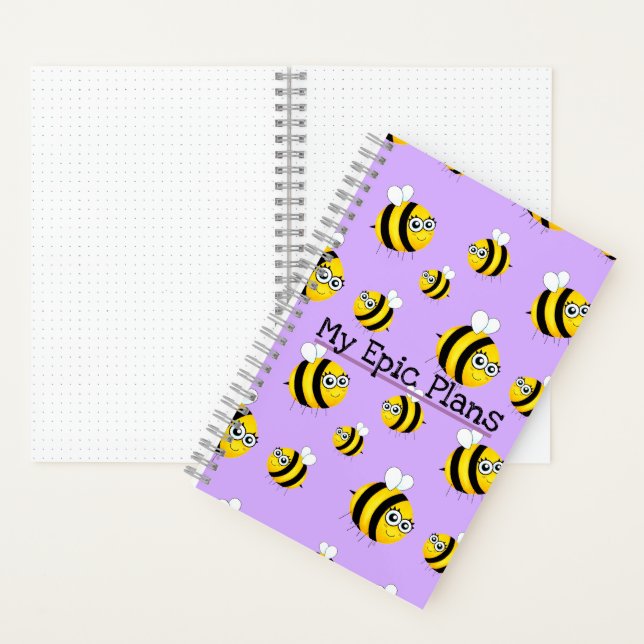 My Epic Plans, Cute Cartoon Bee Notebook (Inside)